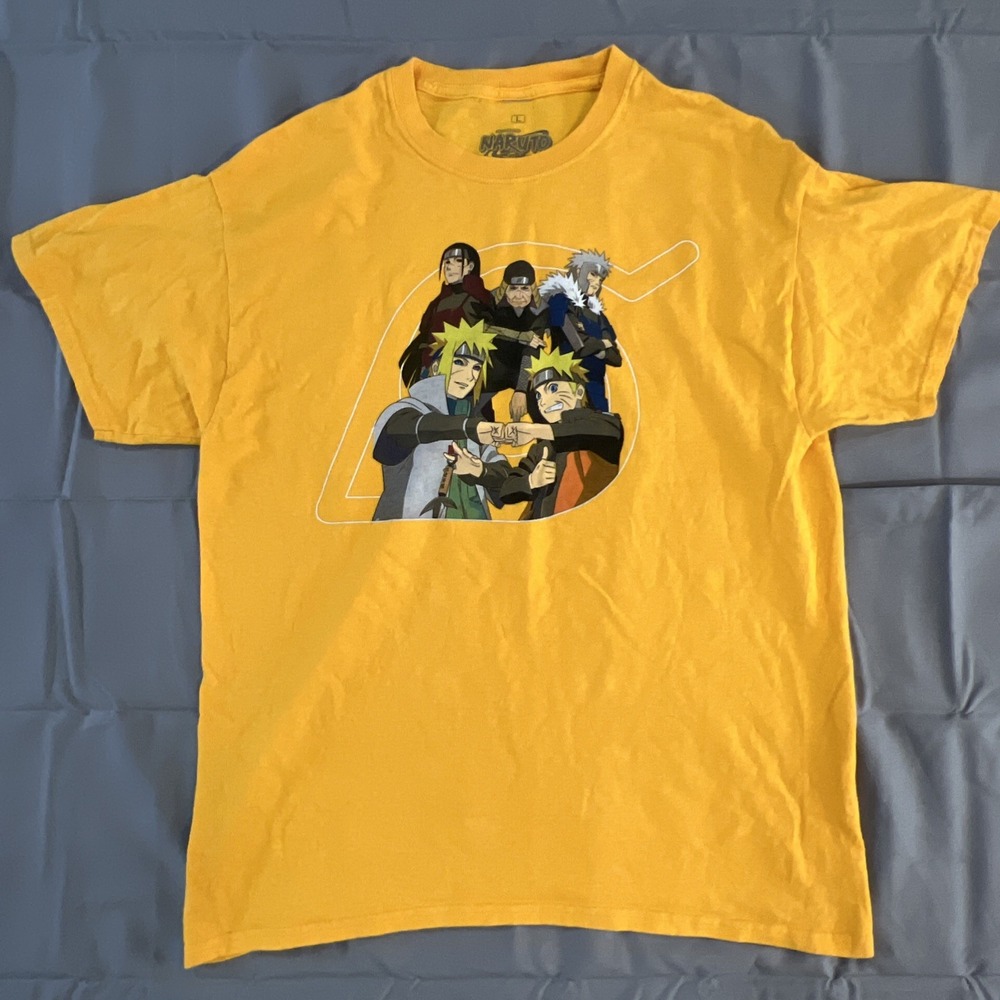 Naruto Shippuden Mens Large T-Shirt Tee Shirt Minato Namikaze Uzumaki Hashirama